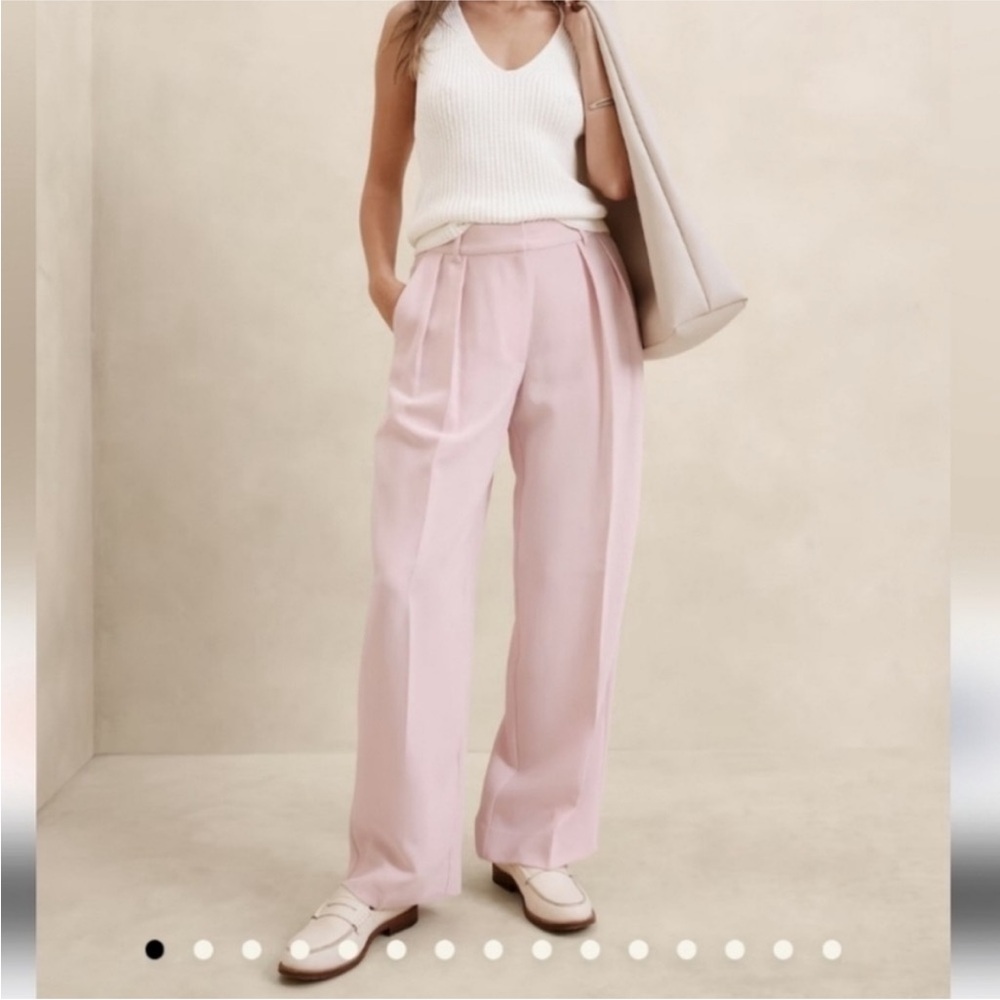 NWT Banana Republic Light Pink Wide Leg Pants